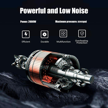 最大 3000 PSI、2 GPM、13 アンペア冷水電動高圧洗浄機、5 つのノズル付き